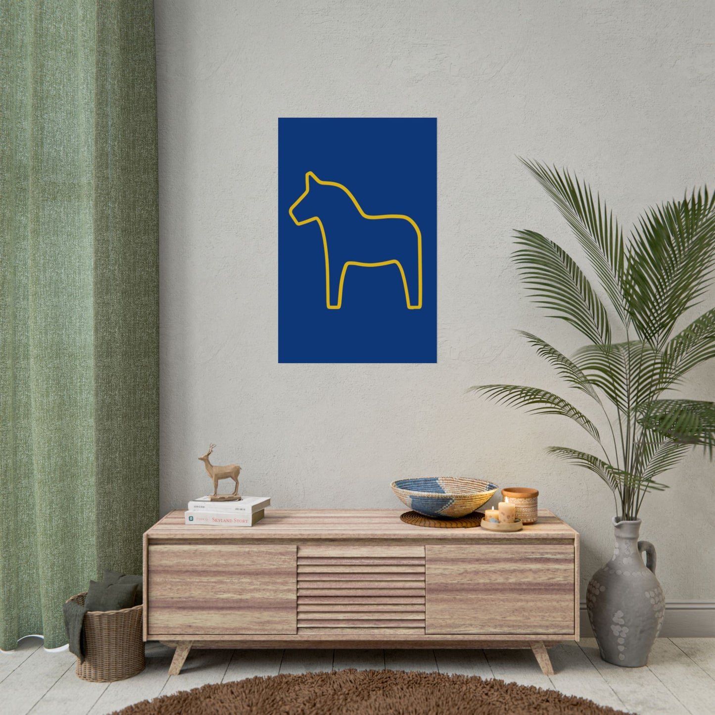 YELLOW DALA Horse Rolled Posters