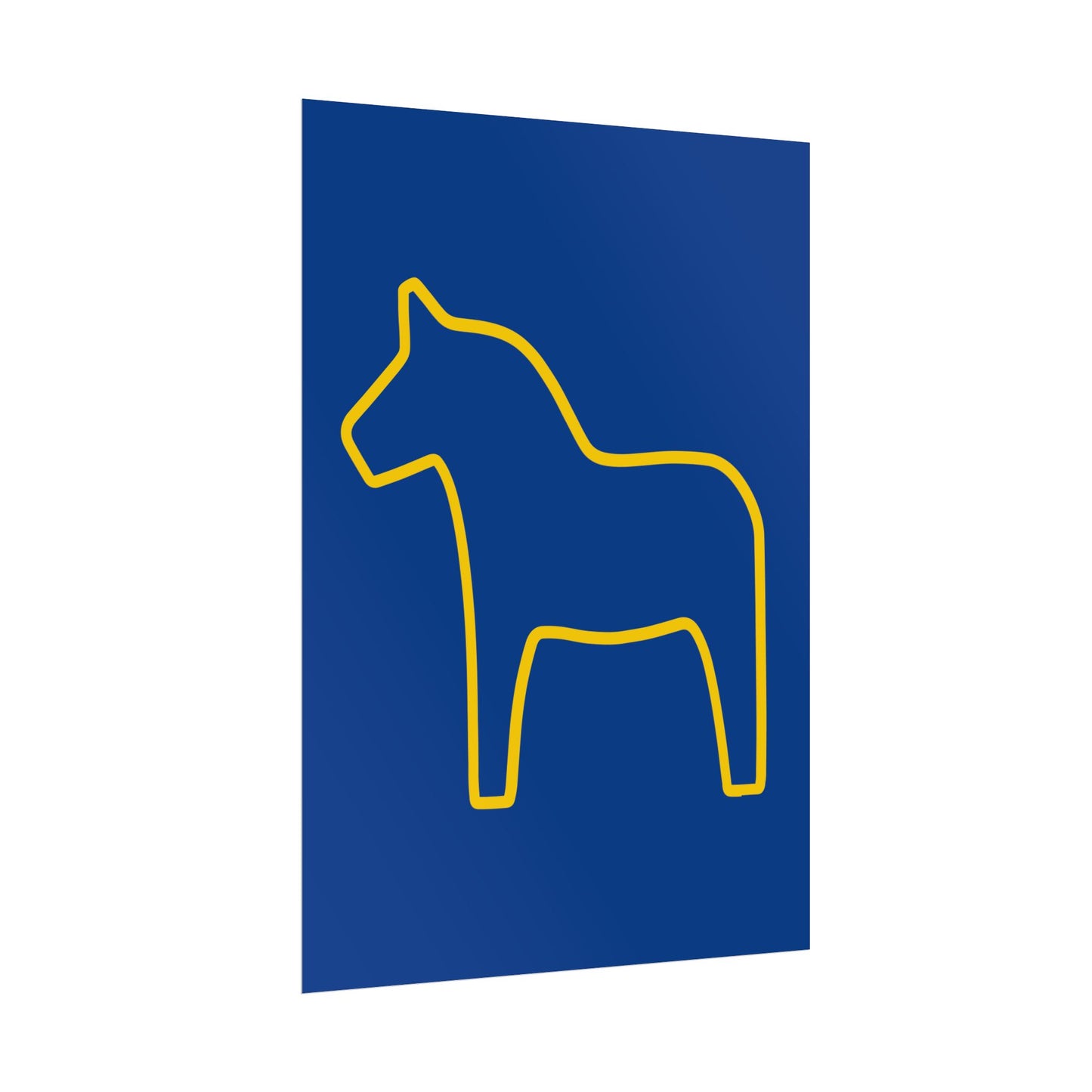 YELLOW DALA Horse Rolled Posters