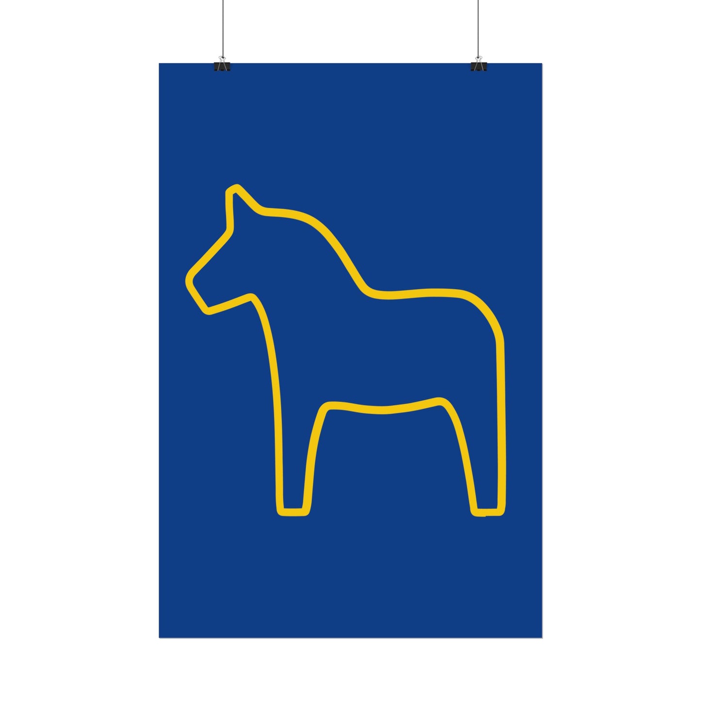 YELLOW DALA Horse Rolled Posters