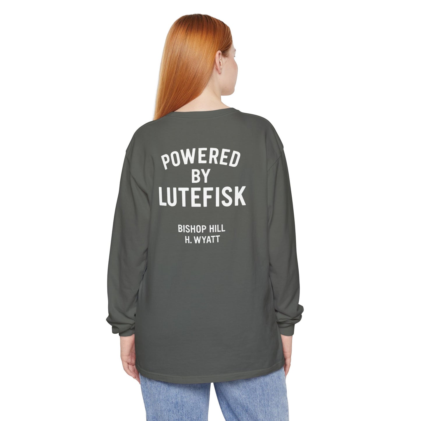 Powered by Lutefisk - Classic Long Sleeve Tee — Garment-Dyed Comfort