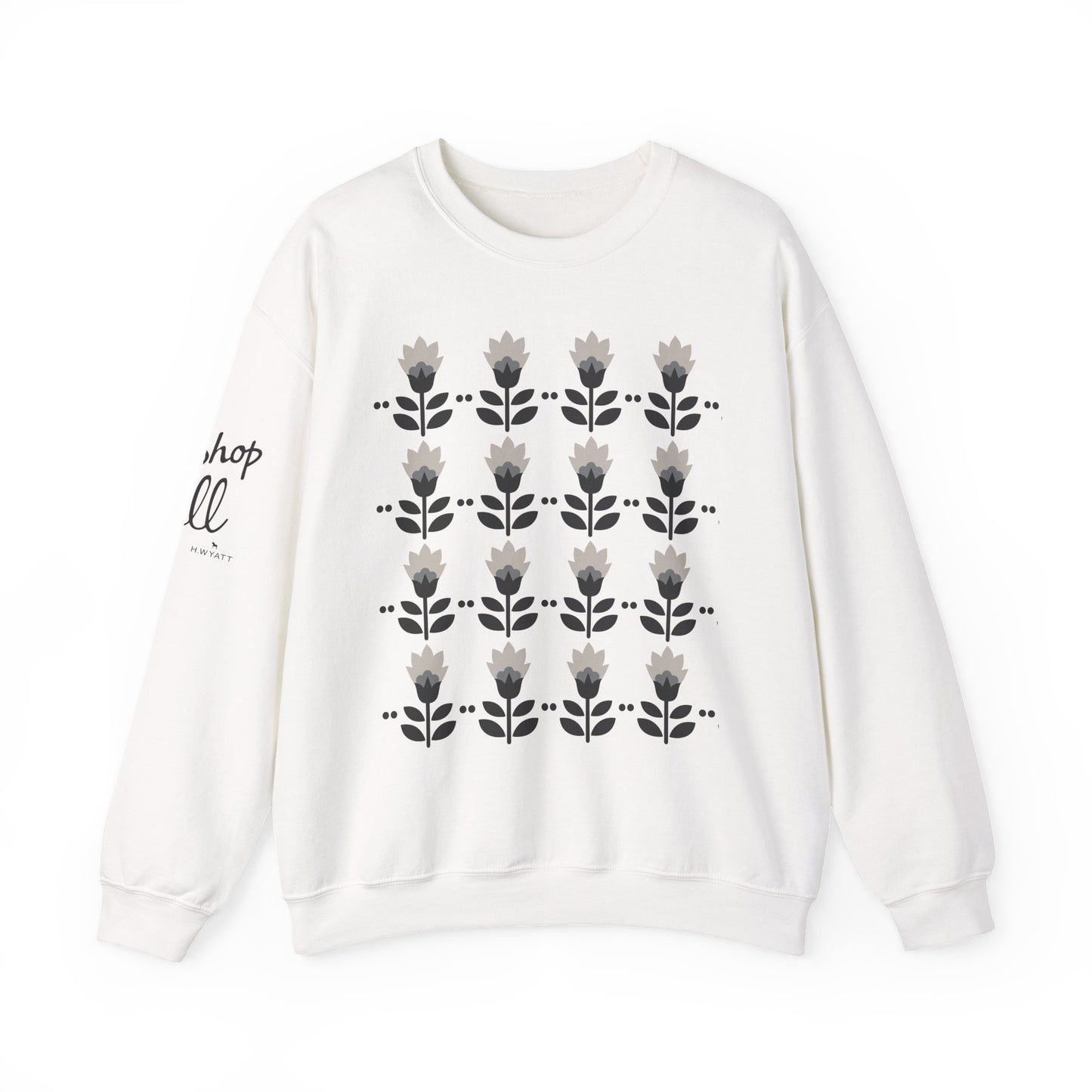 Floral Crewneck Sweatshirt - Comfy Cozy Unisex Heavy Blend™ - Blue Family