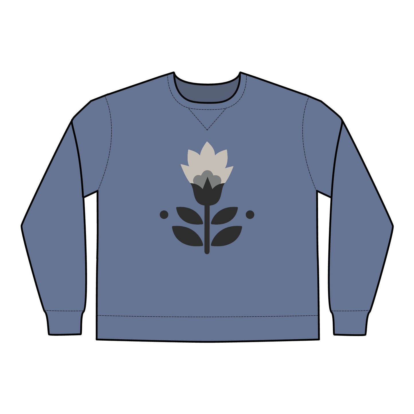 Embroidered Floral ComfortWash® Crewneck Sweatshirt for Cozy Style