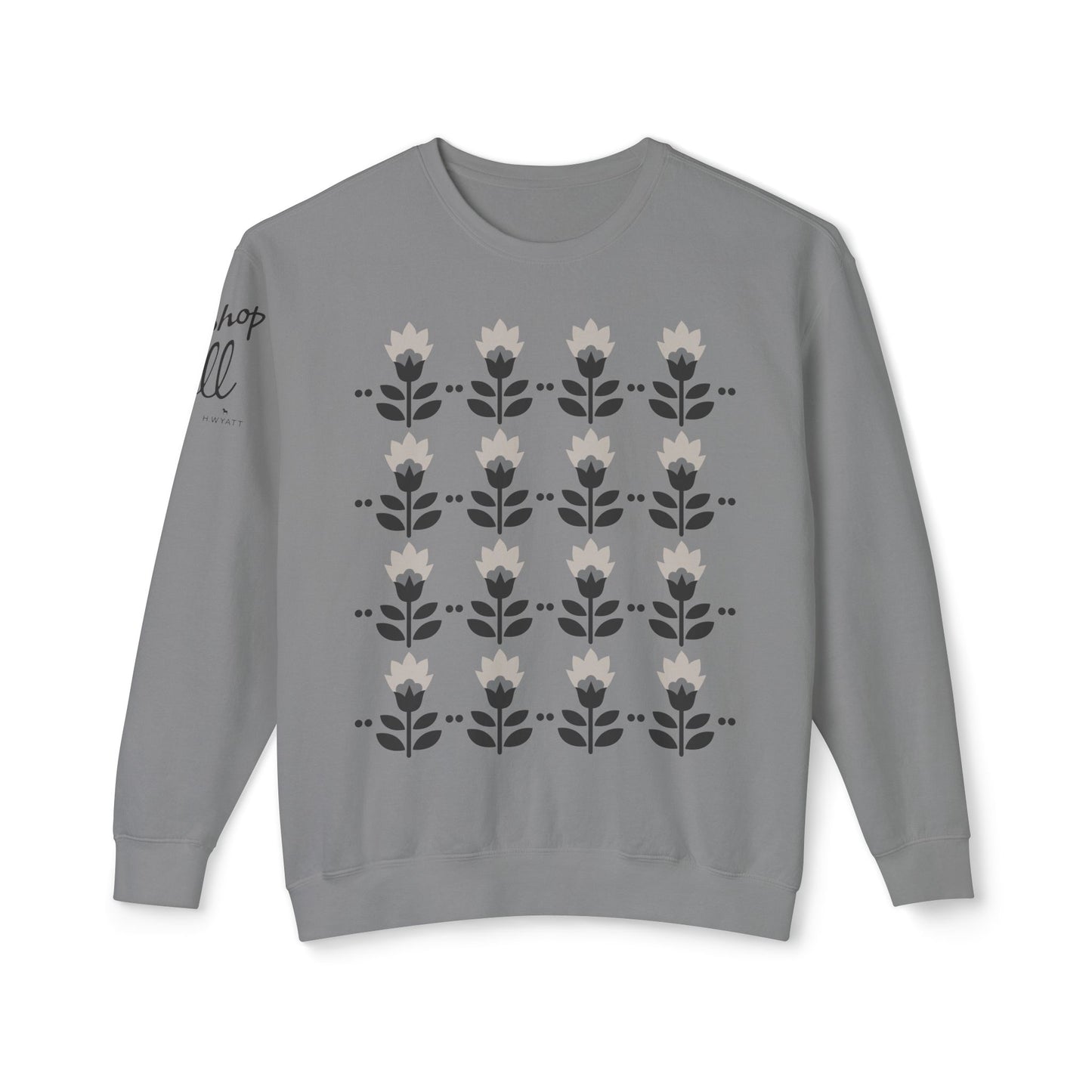 Floral Pattern Unisex Crewneck Sweatshirt - Perfect for Spring and Relaxation