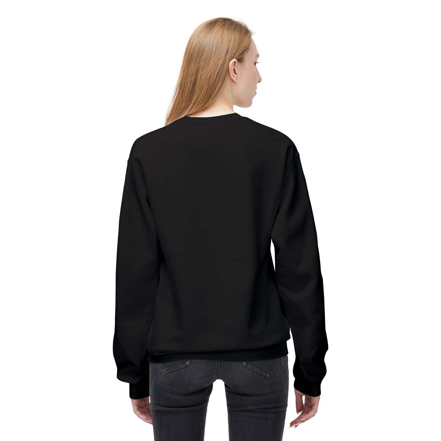 ROAD LESS TRAVELED on Black Unisex Midweight Softstyle Fleece Crewneck Sweatshirt