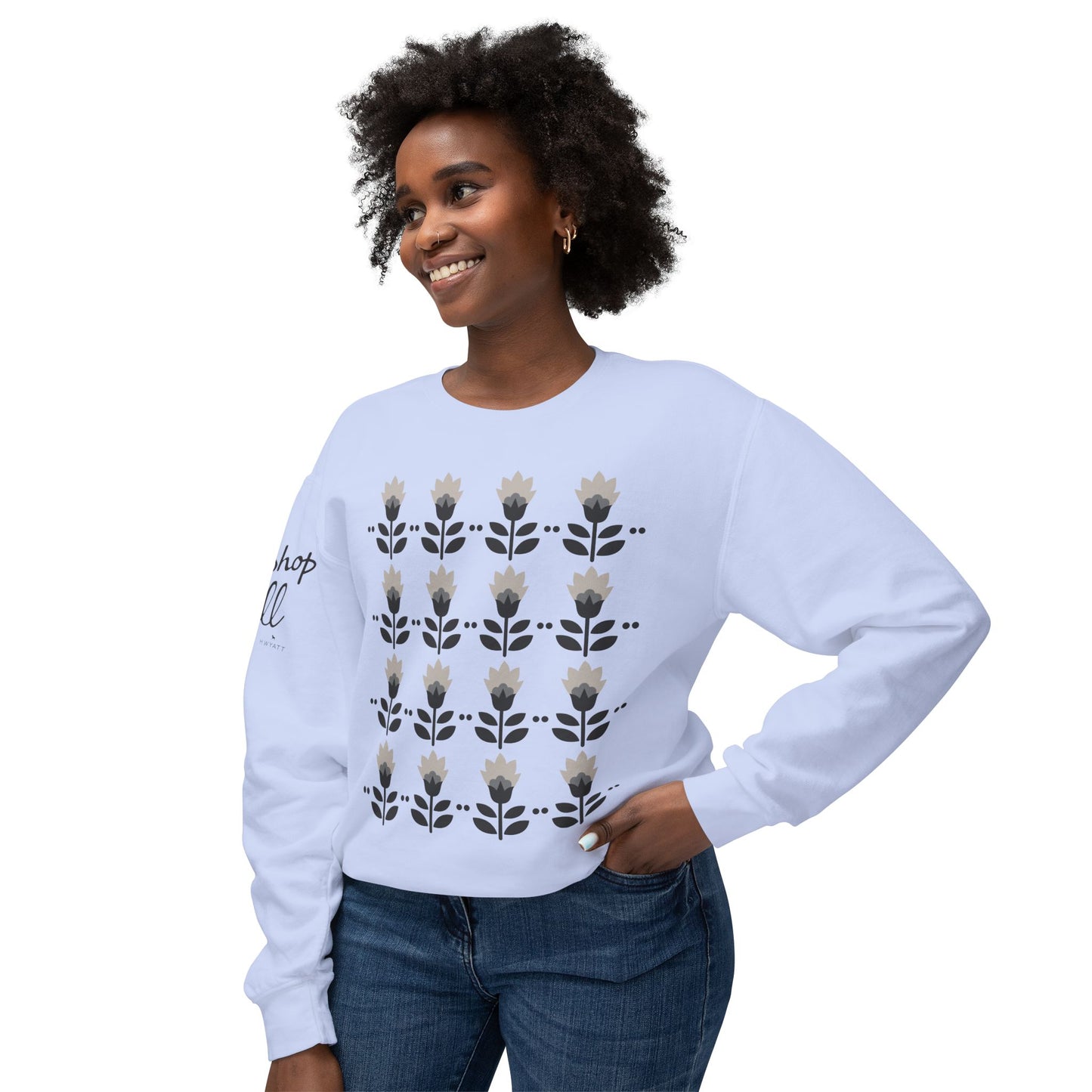 Floral Pattern Unisex Crewneck Sweatshirt - Perfect for Spring and Relaxation