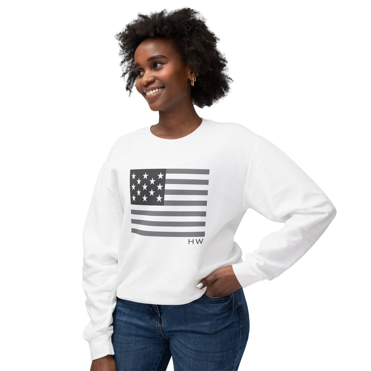 Tonal Flag Sweatshirt for Memorial Day and 4th of July