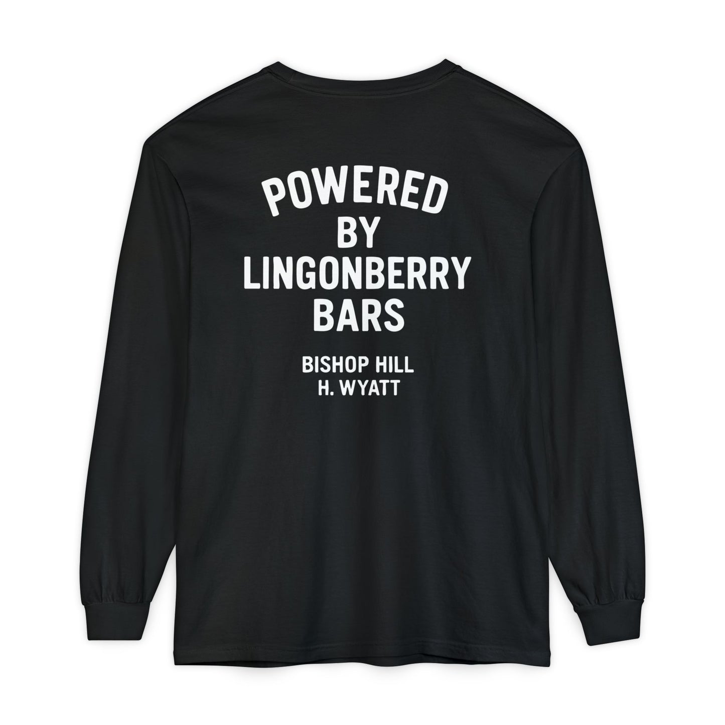 Powered by Lingonberry Bars - Long Sleeve T‑Shirt