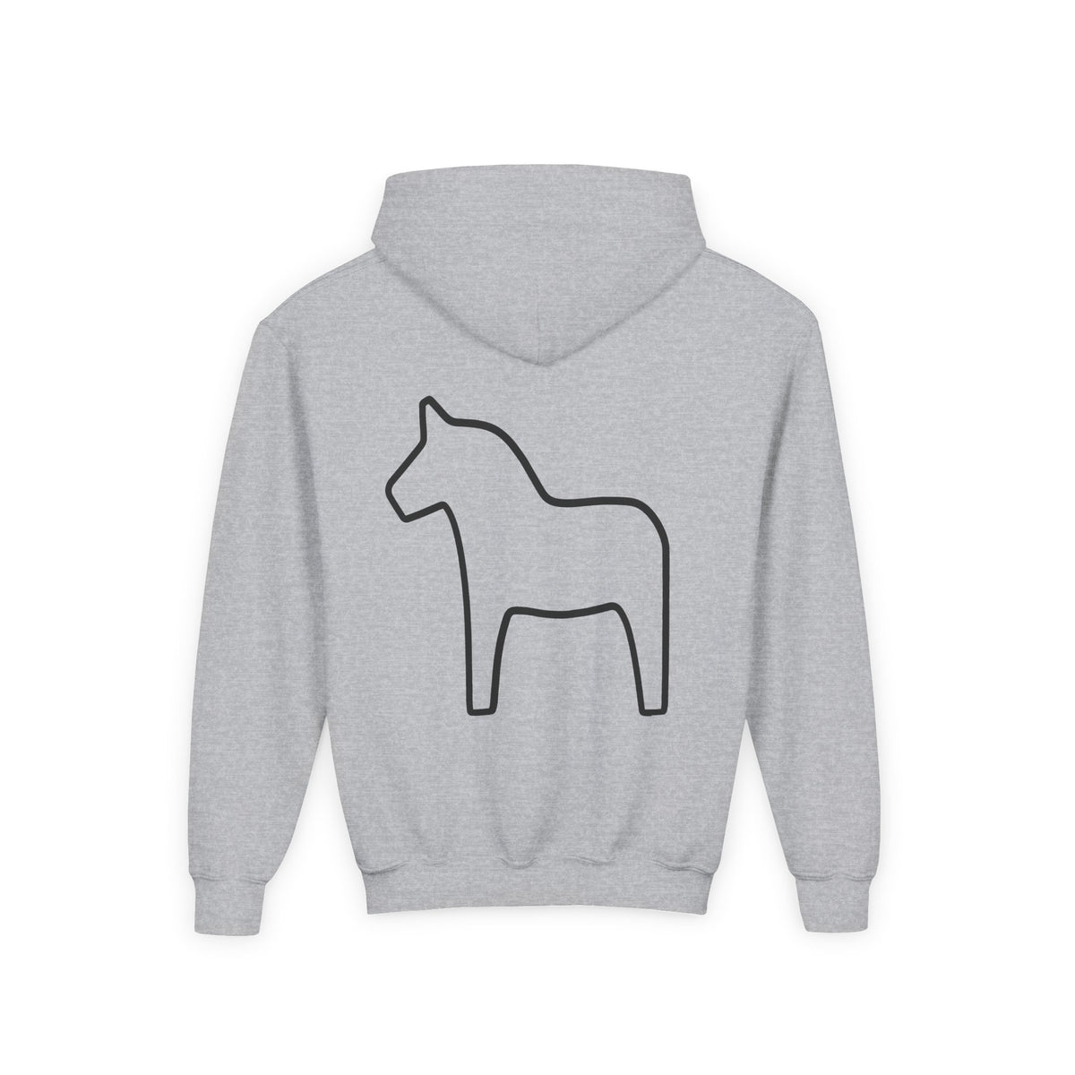 Youth/Kids Midwest is Best Hooded Sweatshirt with Dala Horse Design