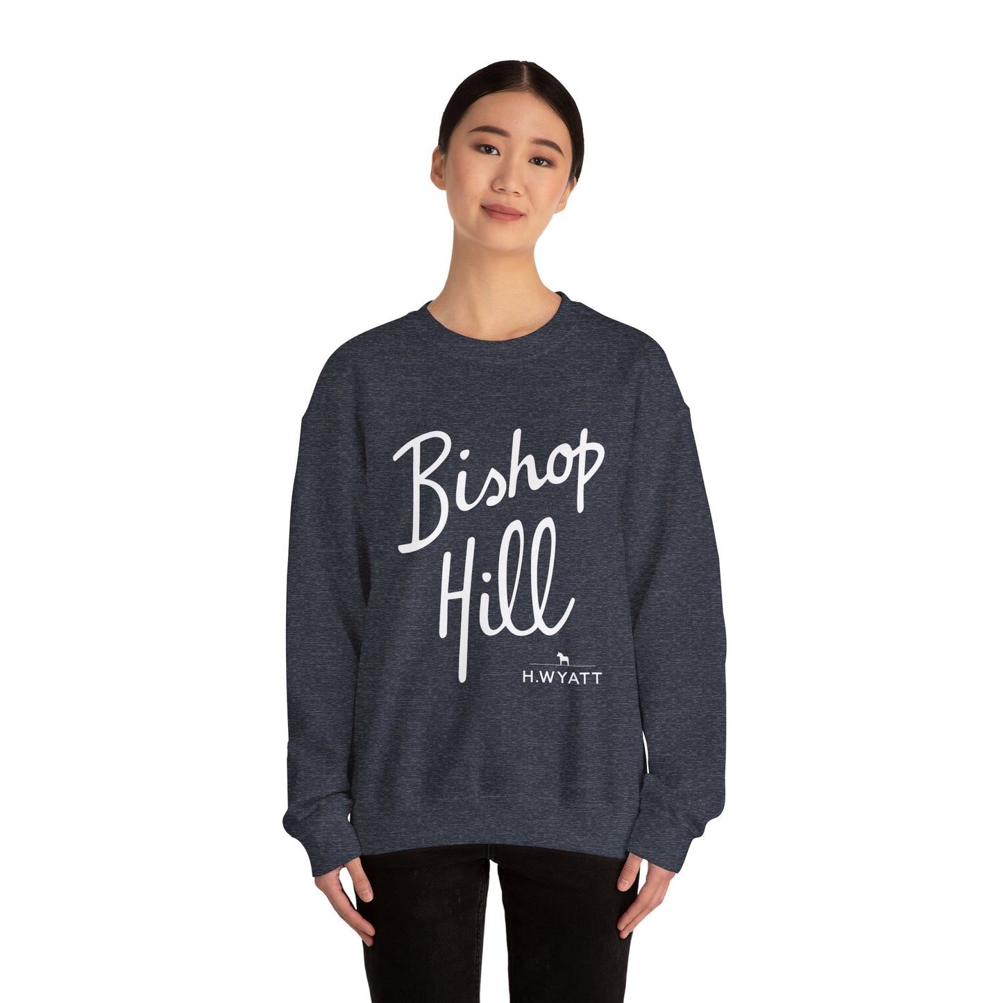 BISHOP HILL White - Unisex Heavy Blend™ Crewneck Sweatshirt