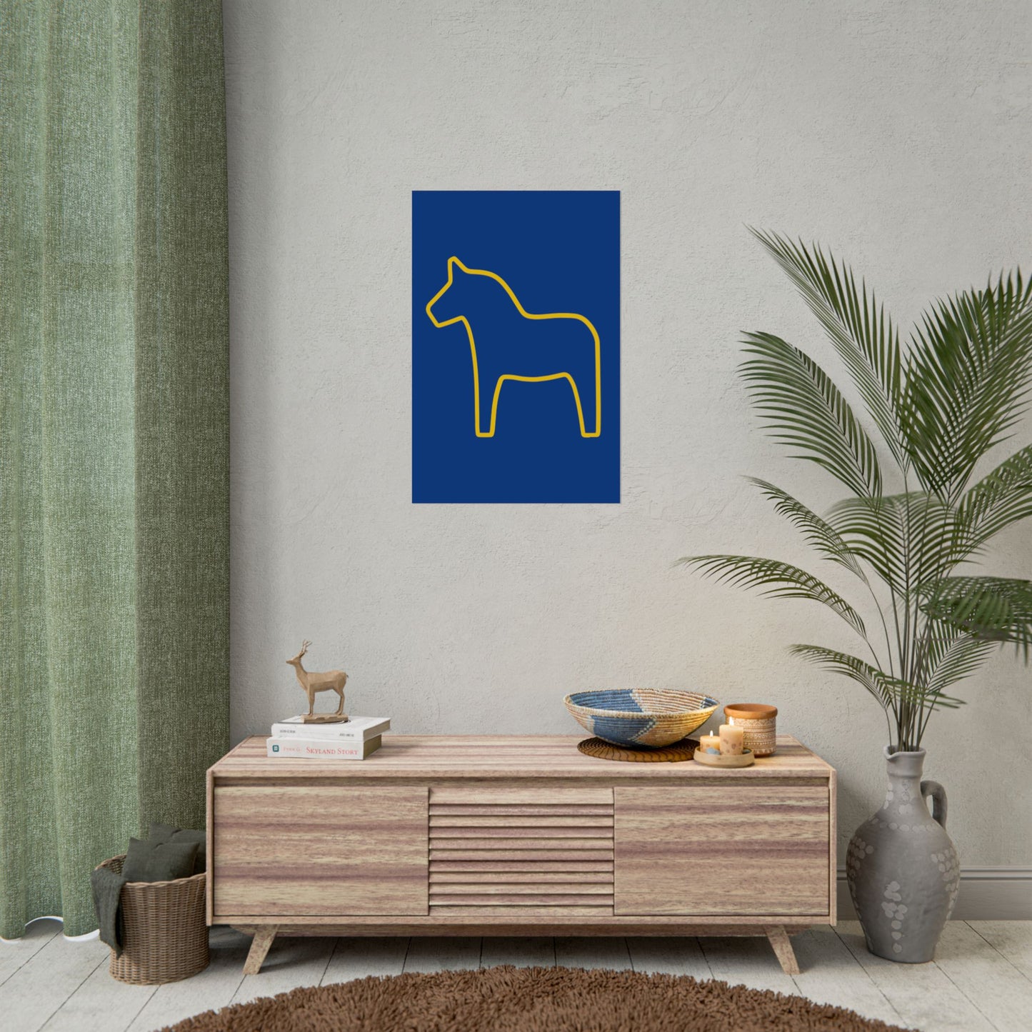 YELLOW DALA Horse Rolled Posters