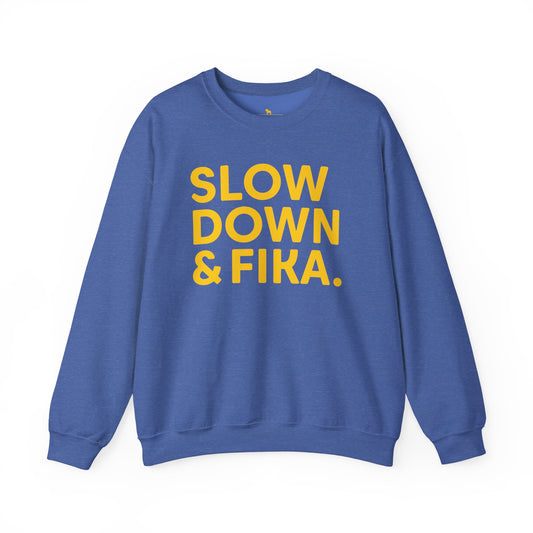 SLOW DOWN & FIKA Unisex Heavy Blend™ Crewneck Sweatshirt