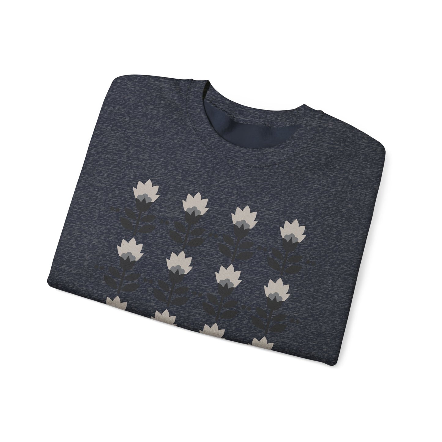 Floral Crewneck Sweatshirt - Comfy Cozy Unisex Heavy Blend™ - Blue Family