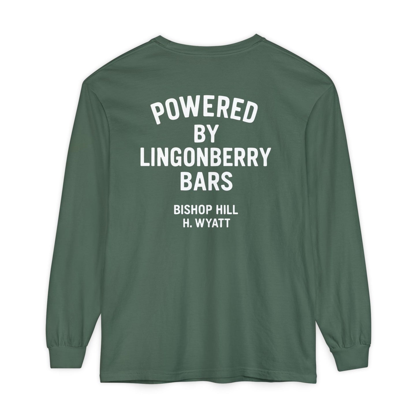 Powered by Lingonberry Bars - Long Sleeve T‑Shirt