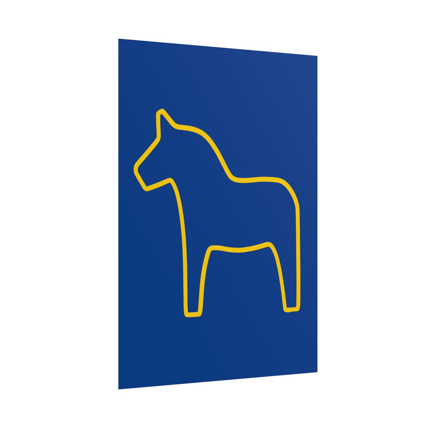 YELLOW DALA Horse Rolled Posters