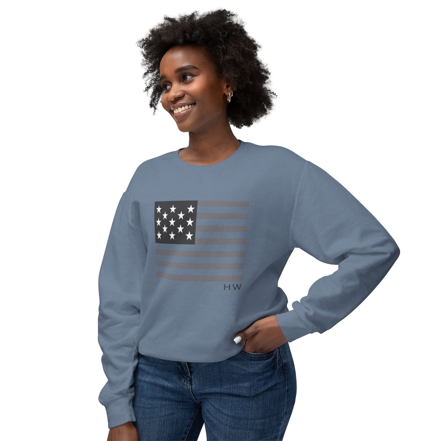 Tonal Flag Sweatshirt for Memorial Day and 4th of July