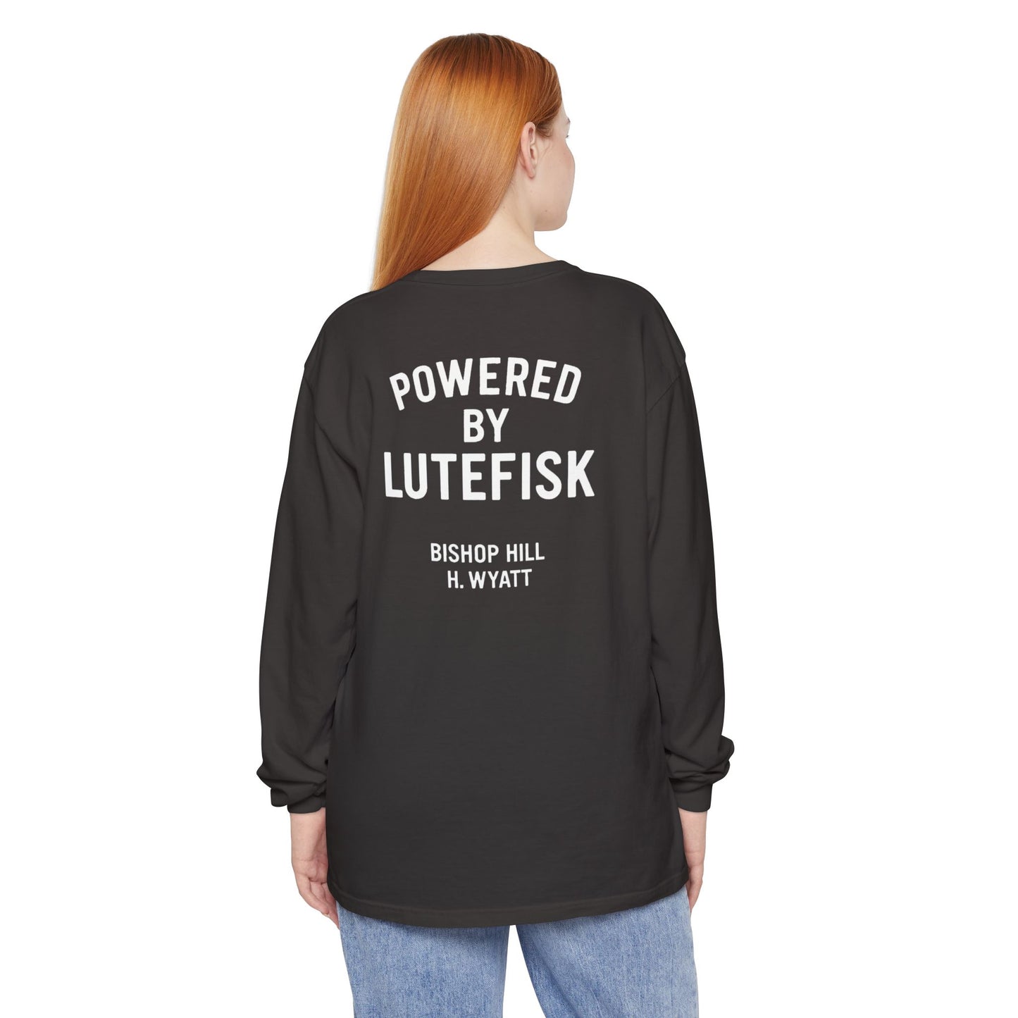 Powered by Lutefisk - Classic Long Sleeve Tee — Garment-Dyed Comfort