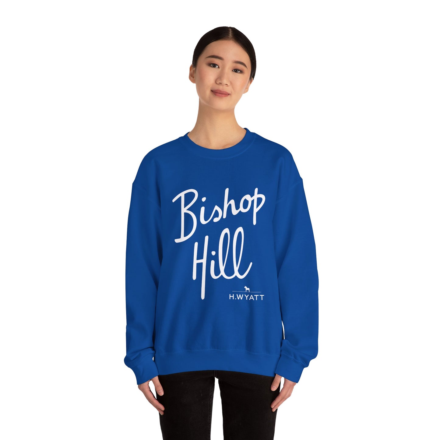 BISHOP HILL White - Unisex Heavy Blend™ Crewneck Sweatshirt