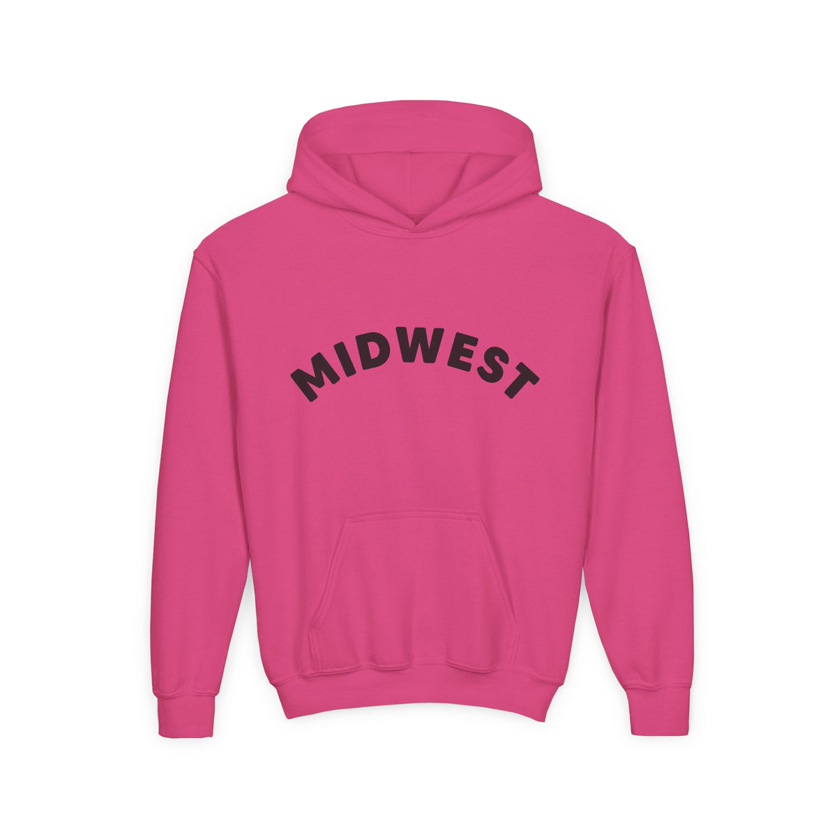 Youth/Kids Midwest is Best Hooded Sweatshirt with Dala Horse Design