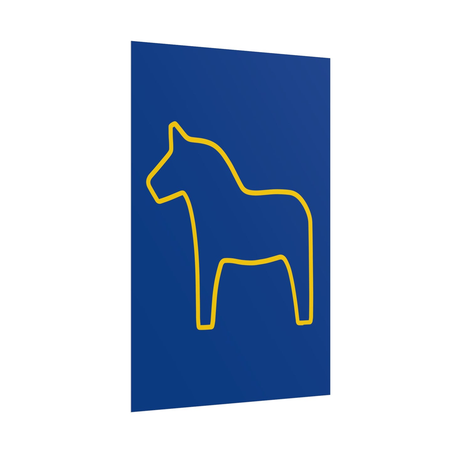 YELLOW DALA Horse Rolled Posters