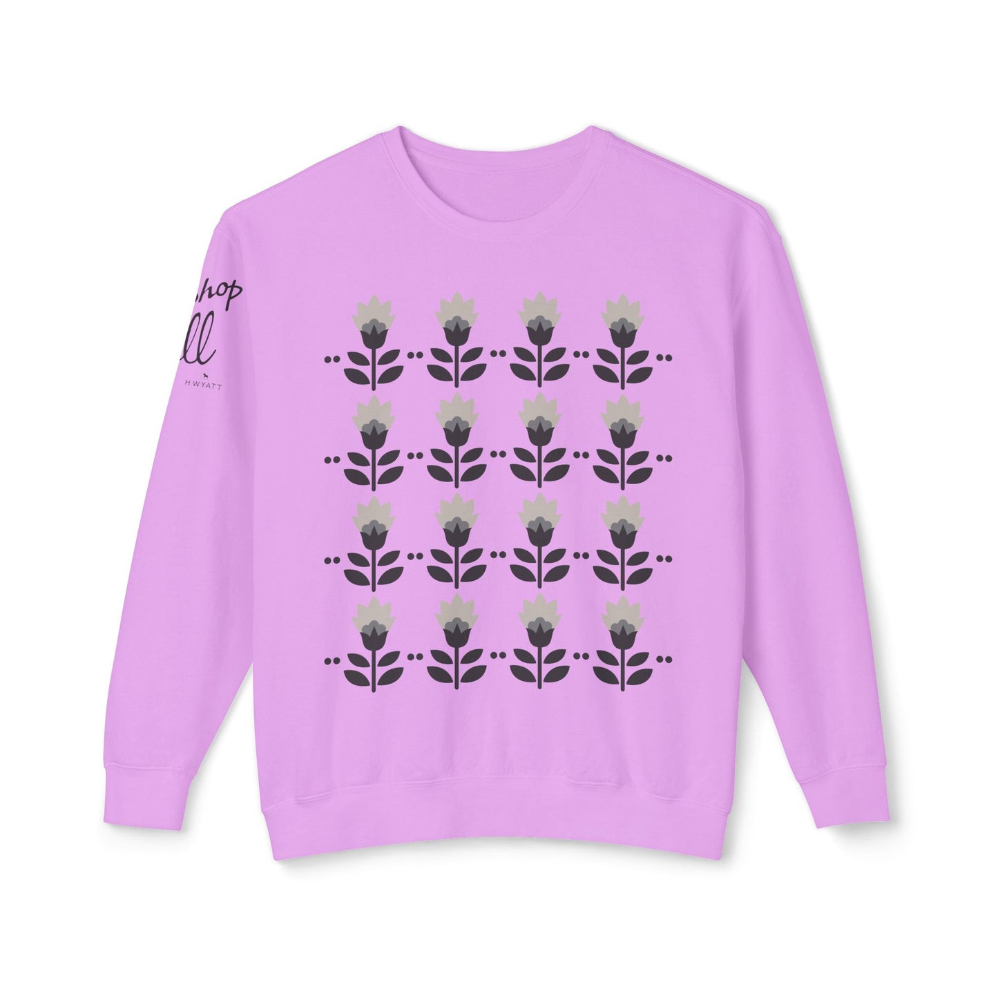 Floral Pattern Unisex Crewneck Sweatshirt - Perfect for Spring and Relaxation