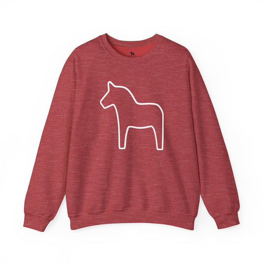 DALA Horse - RED - Unisex Heavy Blend™ Crewneck Sweatshirt