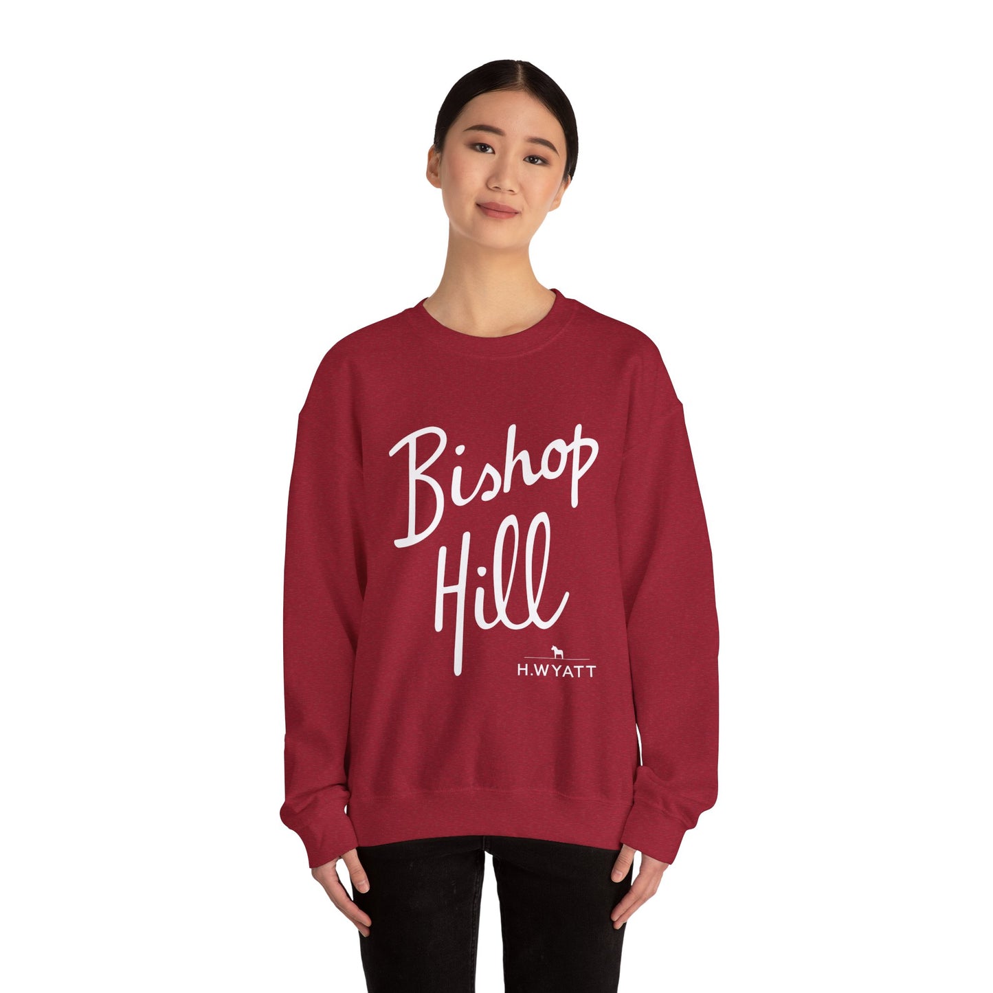 BISHOP HILL White - Unisex Heavy Blend™ Crewneck Sweatshirt
