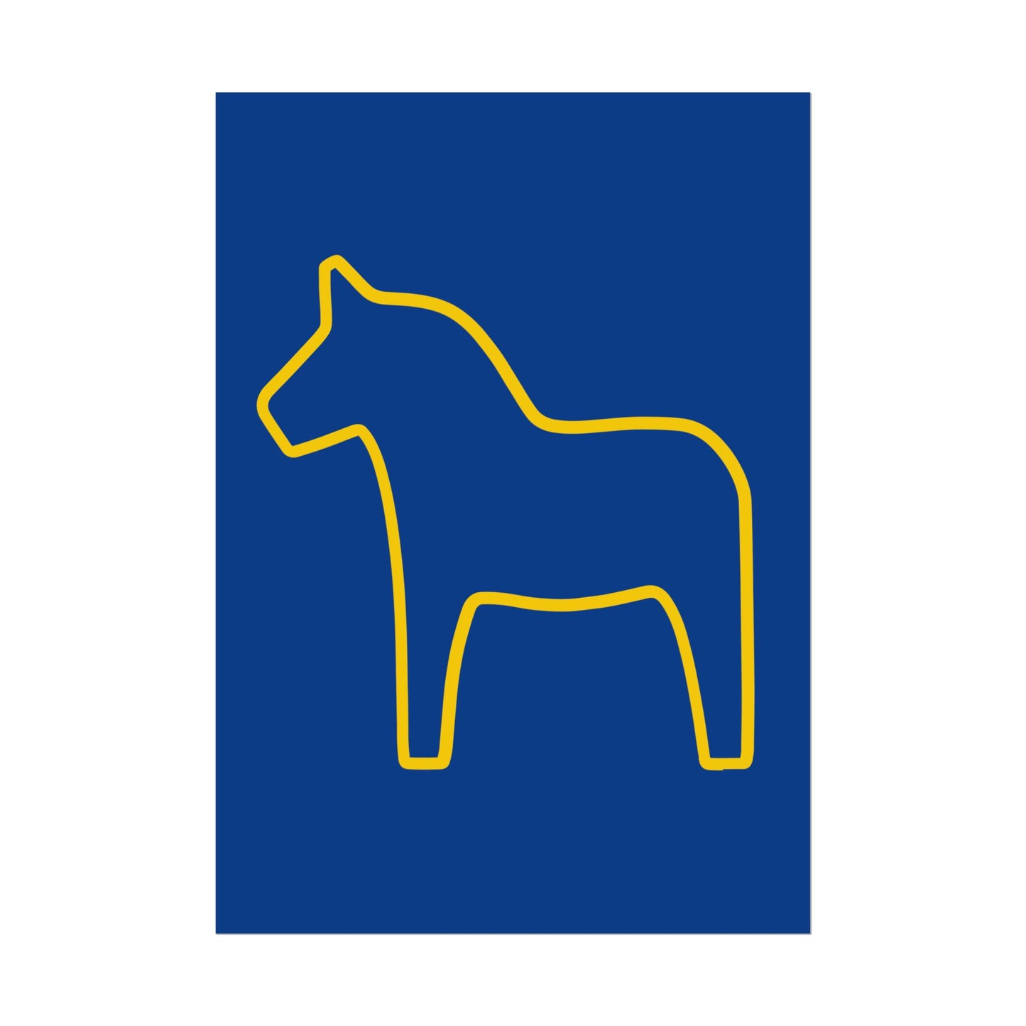 YELLOW DALA Horse Rolled Posters