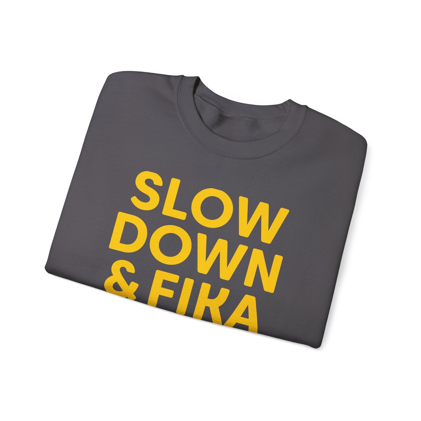 SLOW DOWN & FIKA Horse Unisex Heavy Blend™ Crewneck Sweatshirt