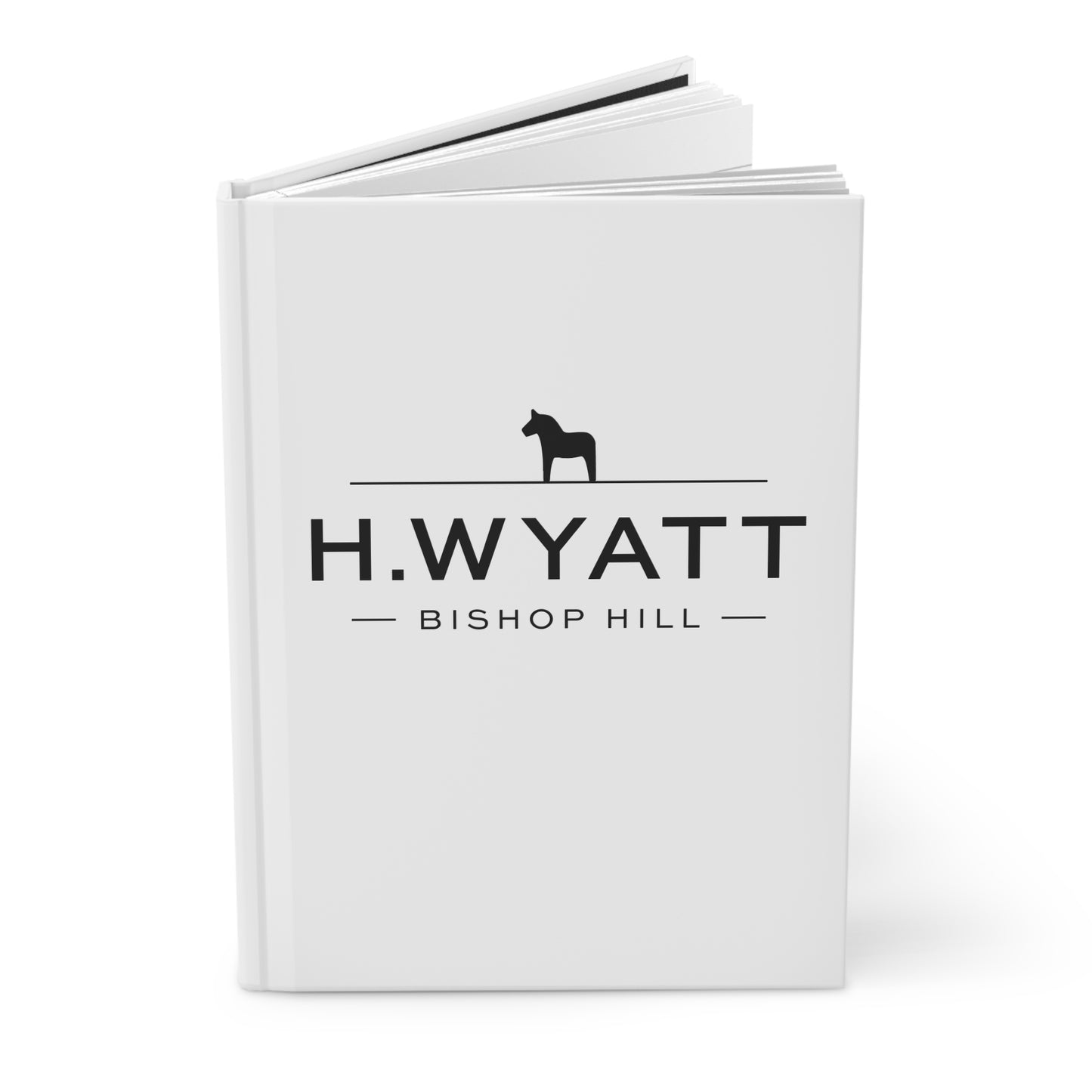 Personalized H.WYATT Hardcover Journal - Custom H.WYATT Dala Horse Design for Writers & Creatives