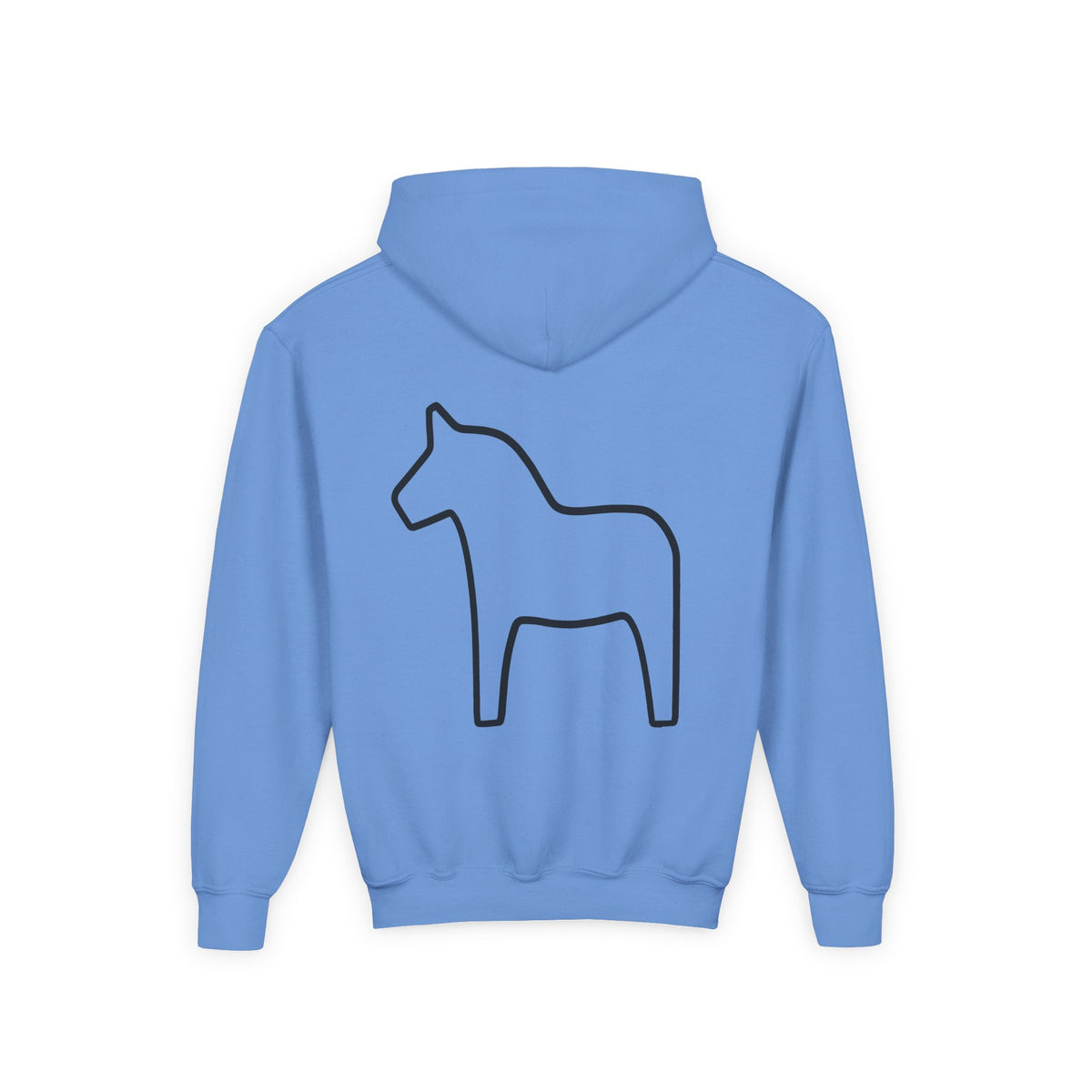 Youth/Kids Midwest is Best Hooded Sweatshirt with Dala Horse Design