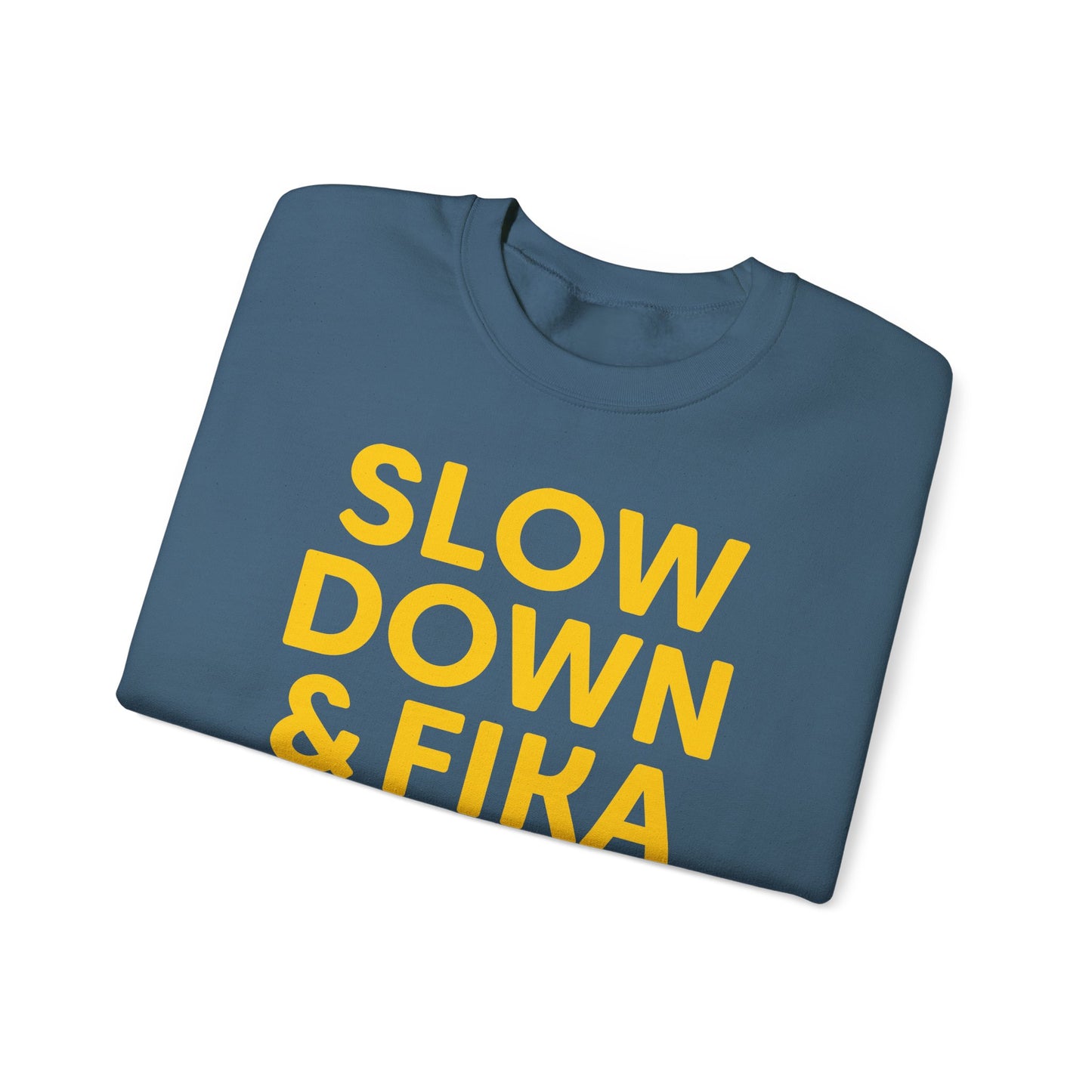 SLOW DOWN & FIKA Horse Unisex Heavy Blend™ Crewneck Sweatshirt