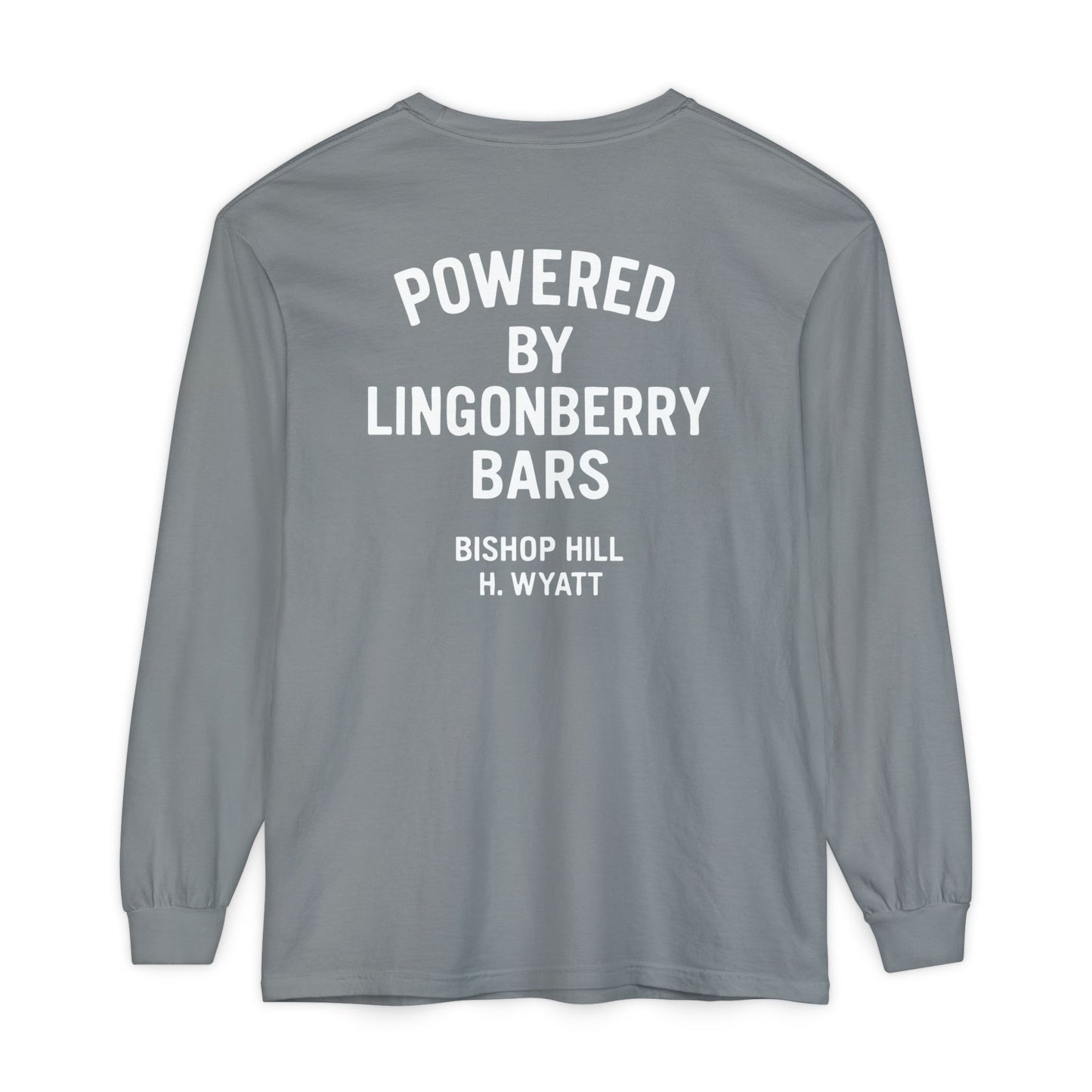 Powered by Lingonberry Bars - Long Sleeve T‑Shirt