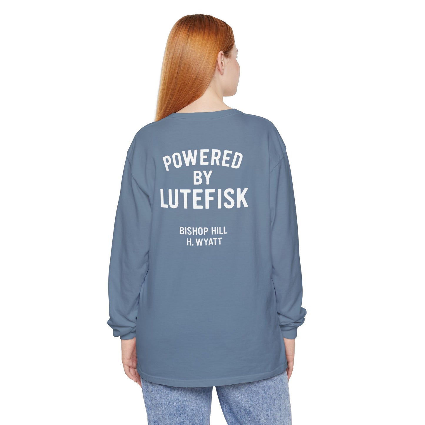 Powered by Lutefisk - Classic Long Sleeve Tee — Garment-Dyed Comfort