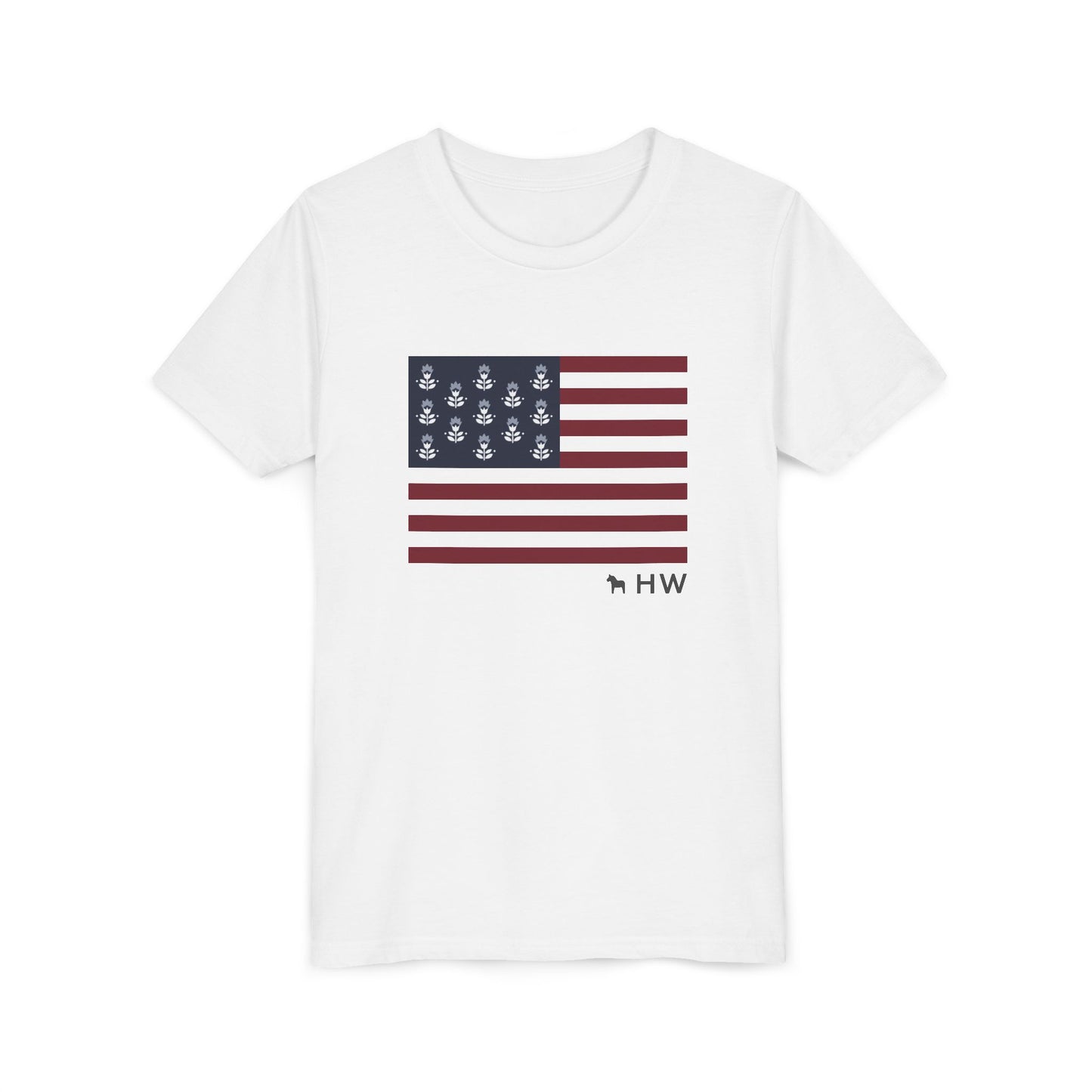 Youth T-Shirt - H WYATT Flag Design for Memorial Day and 4th of July
