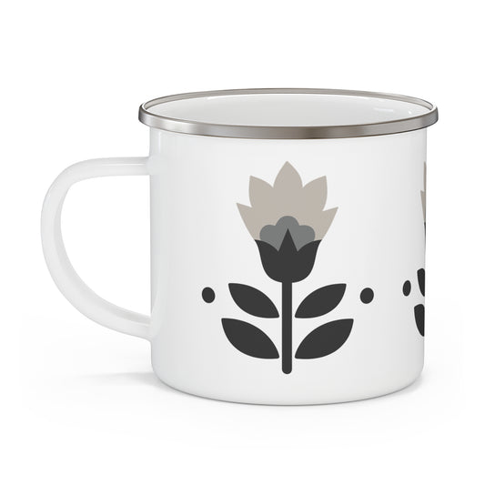 Floral Enamel Camping Mug - Adventure Awaits