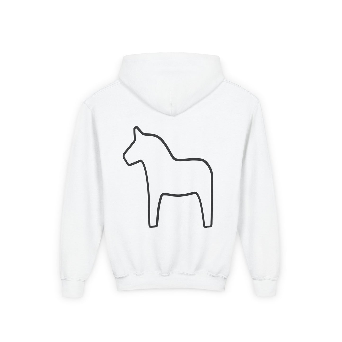 Midwest Is Best Hoodie with Dala Horse Design