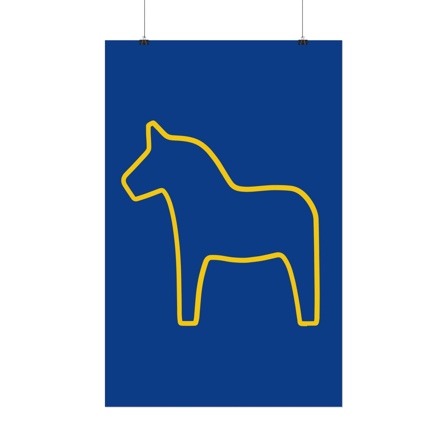 YELLOW DALA Horse Rolled Posters