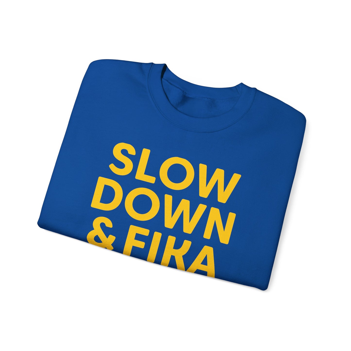 SLOW DOWN & FIKA Horse Unisex Heavy Blend™ Crewneck Sweatshirt