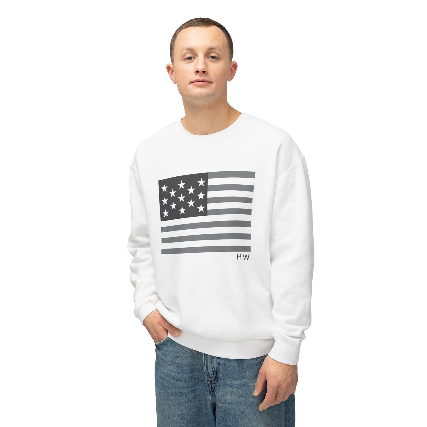 Tonal Flag Sweatshirt for Memorial Day and 4th of July