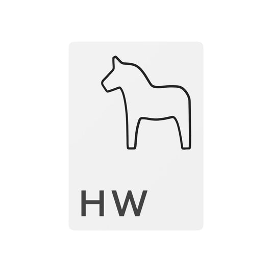 Dala Horse Classic Spade Ace Poker Playing Cards — Elegant Black & White Deck