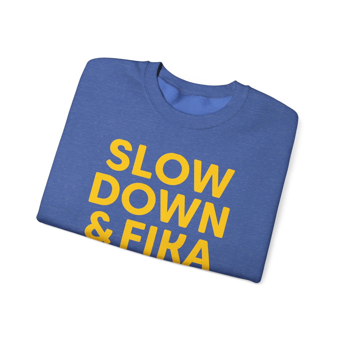 SLOW DOWN & FIKA Horse Unisex Heavy Blend™ Crewneck Sweatshirt