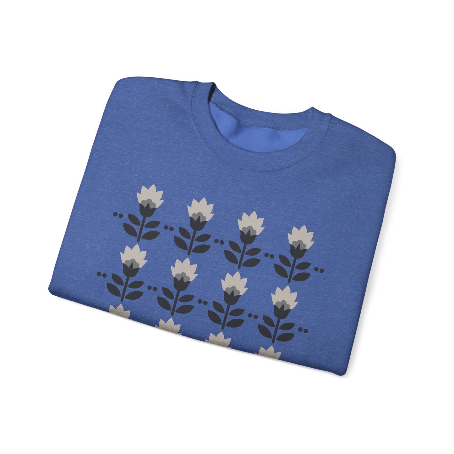 Floral Crewneck Sweatshirt - Comfy Cozy Unisex Heavy Blend™ - Blue Family