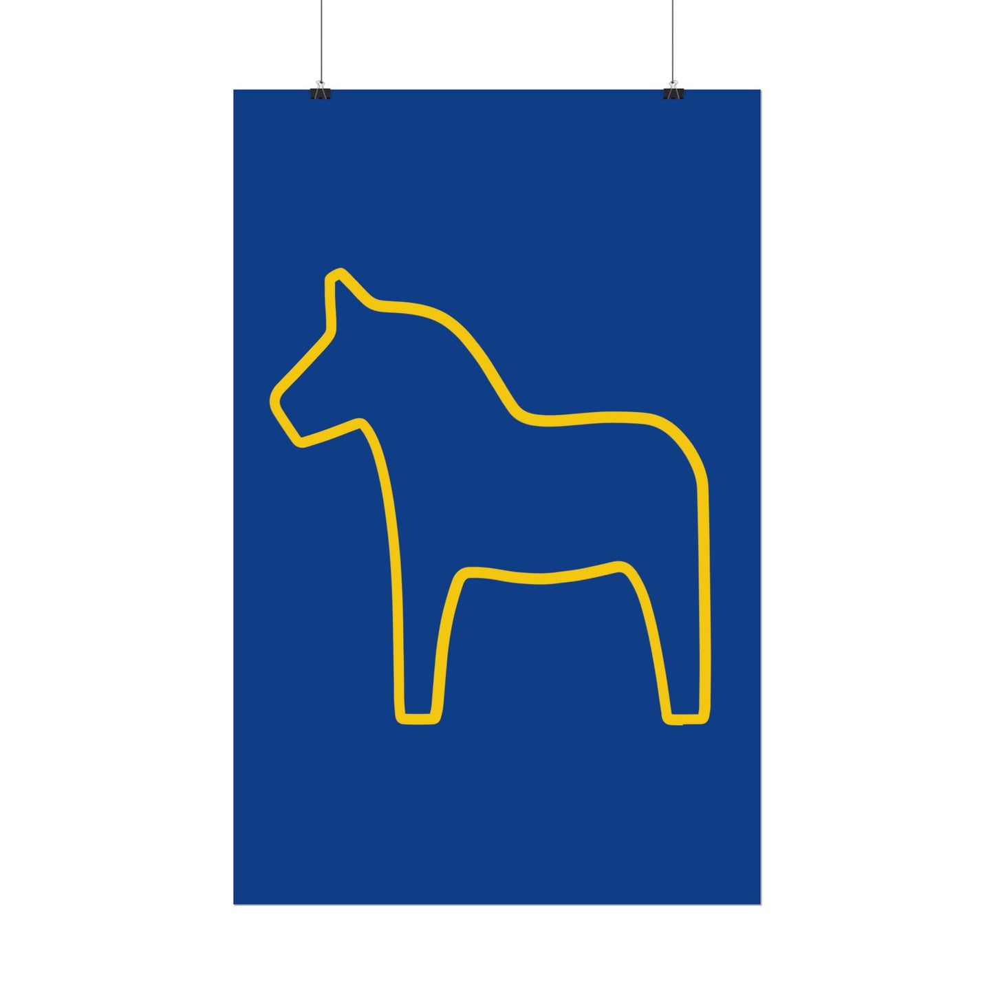 YELLOW DALA Horse Rolled Posters