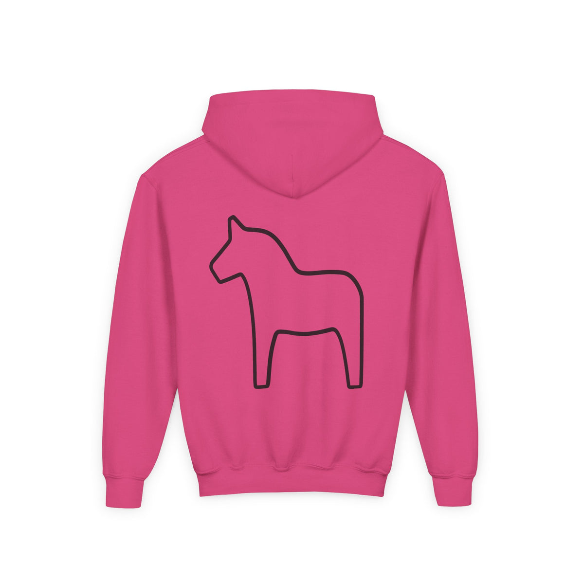 Youth/Kids Midwest is Best Hooded Sweatshirt with Dala Horse Design