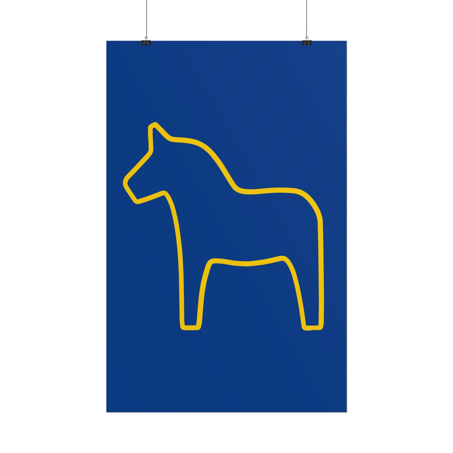 YELLOW DALA Horse Rolled Posters