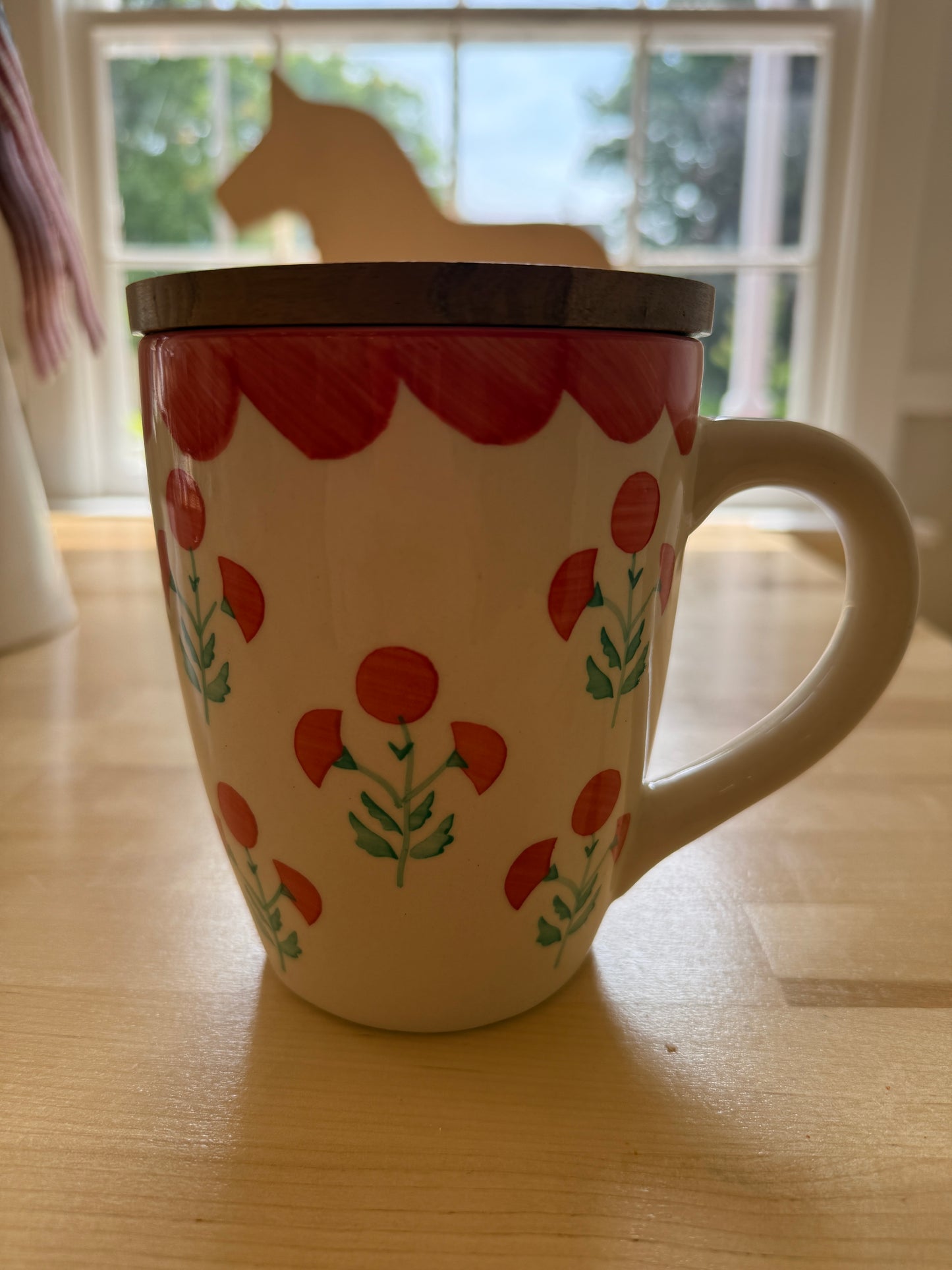 Morning Glory Handpainted Mug + Coaster